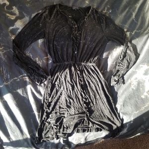 Washed Black Ruffle Dress